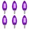 Luxrite B11 LED Purple Light Bulbs 4.5W 40W Equivalent Colored Glass E12 Candelabra Base, 6PK LR21741-6PK - alternate 1
